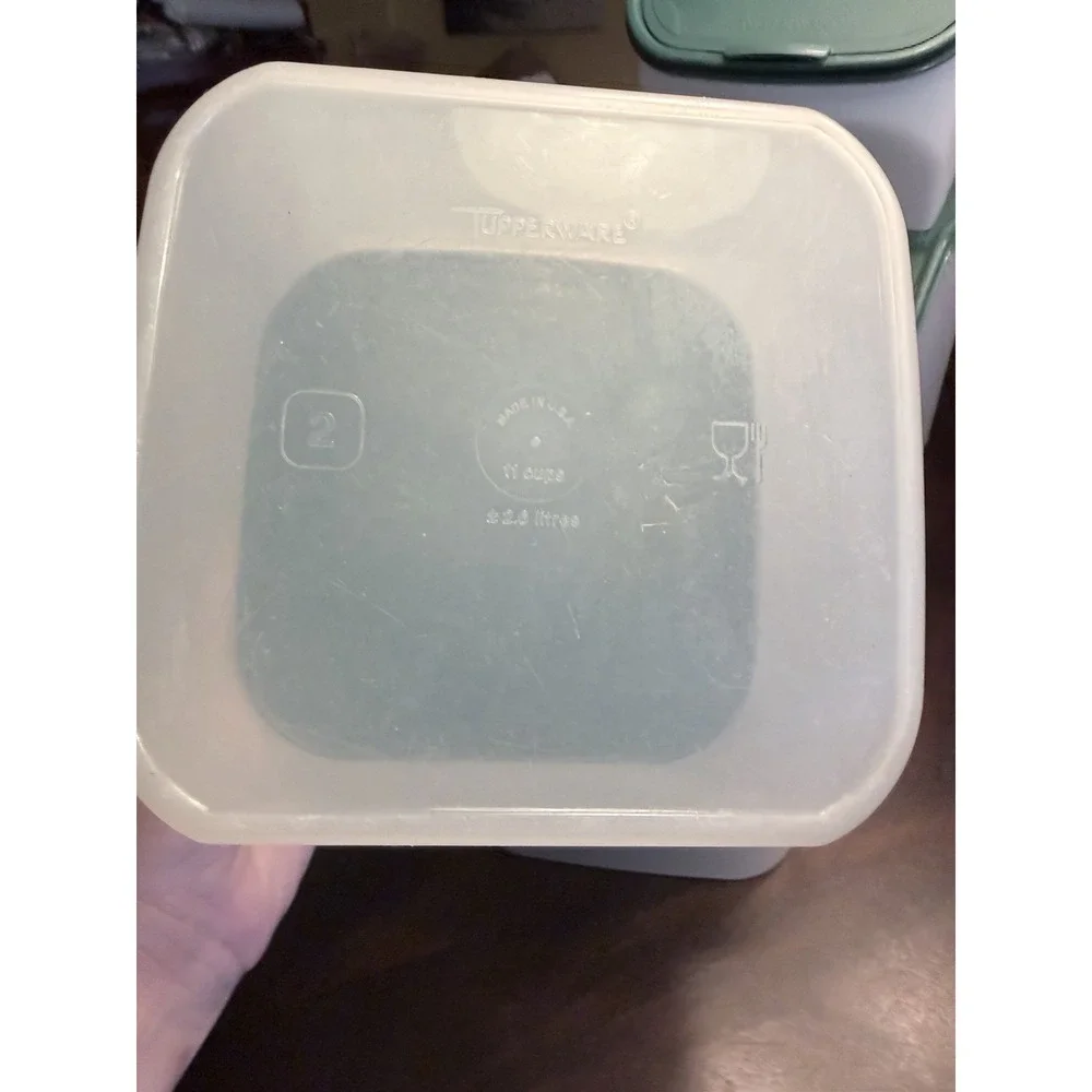 Tupperware Modular Mates Set Of Nine With Lids Green